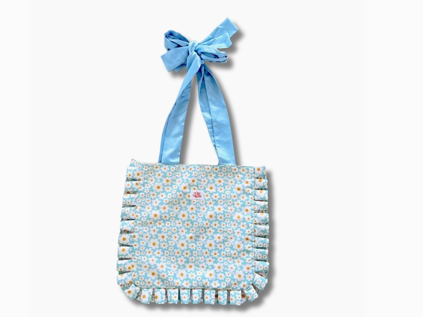 Floral Tote- Blue